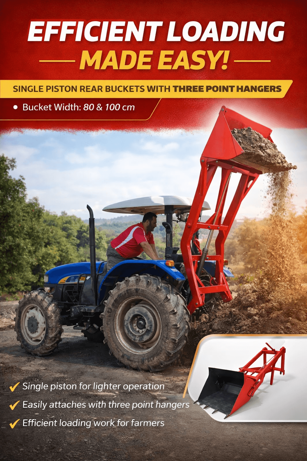 Single Piston Bucket