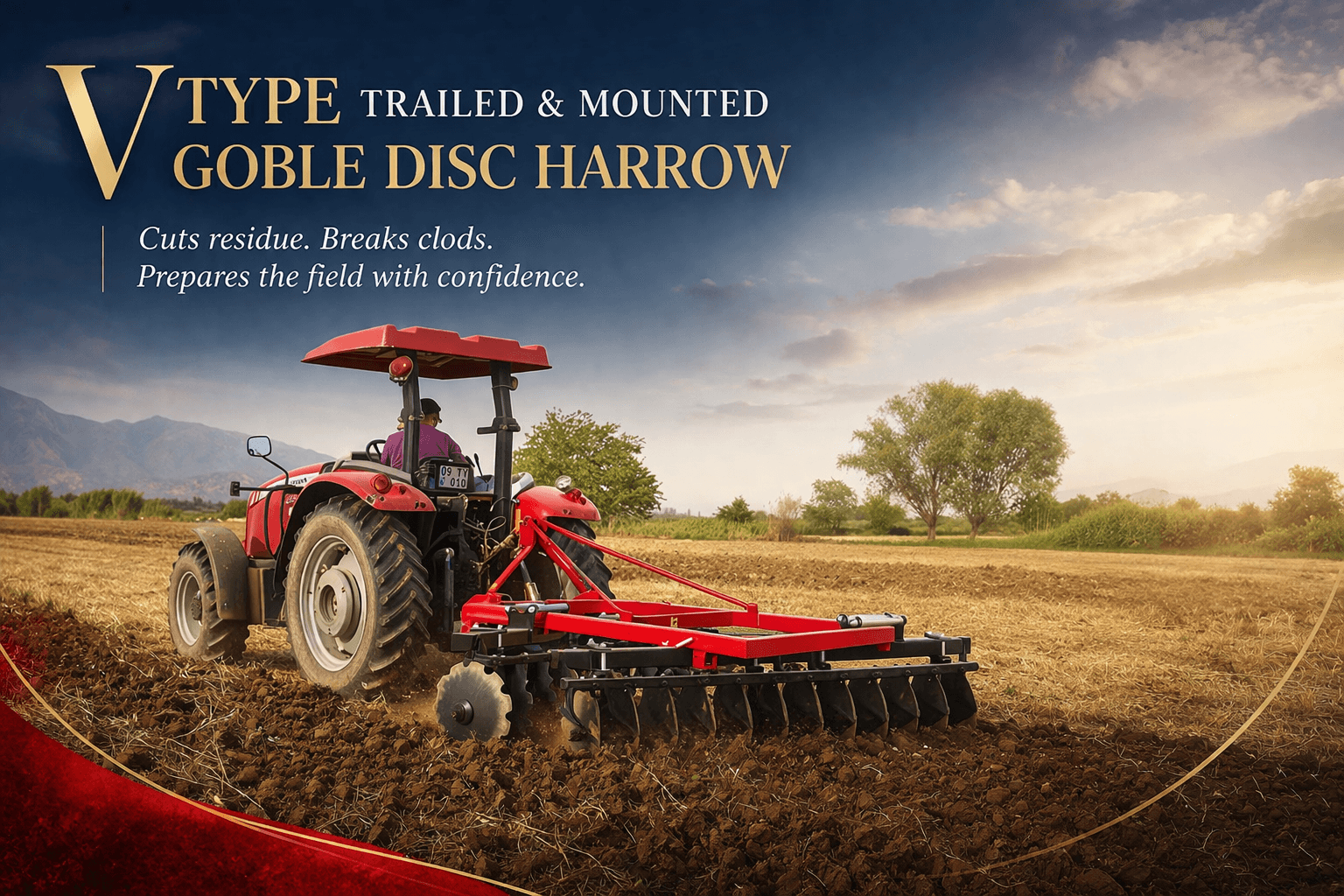V Type Trailed & Mounted Goble Disc Harrows